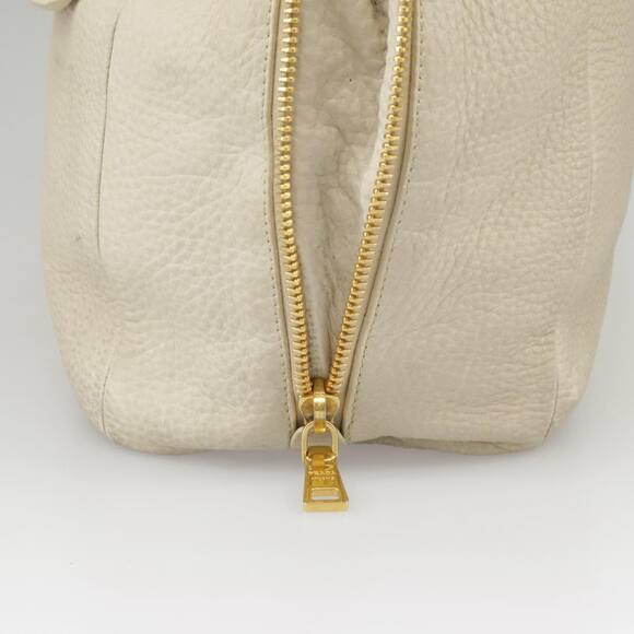 PRADA Tote Bag Leather White Gold - Picture 6 of 13